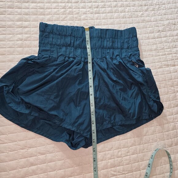 Free People FP Movement Womens Blue High Waist Running Shorts, S - Picture 4 of 5